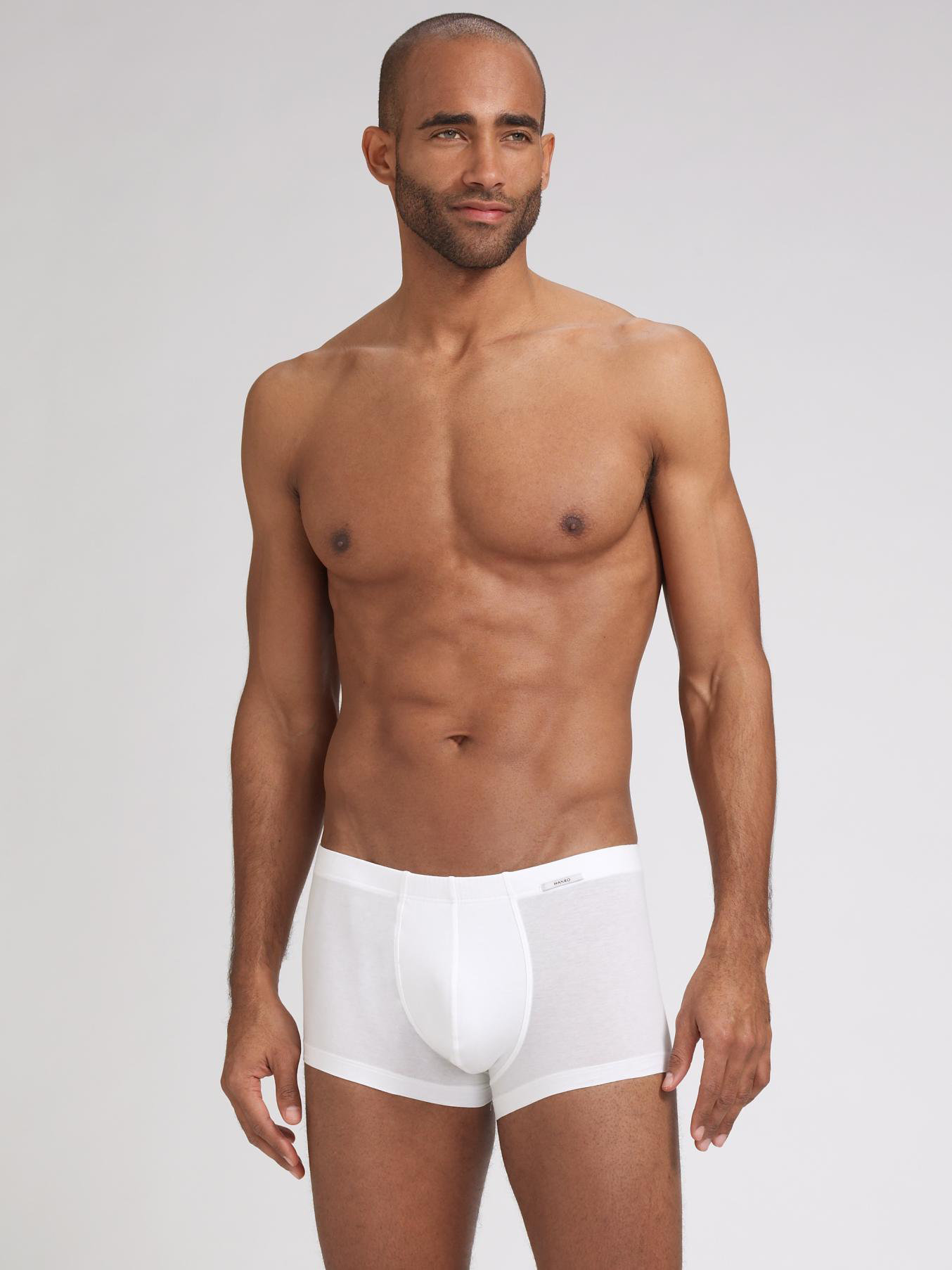 Hanro Seamless Boxer Briefs In White For Men Lyst