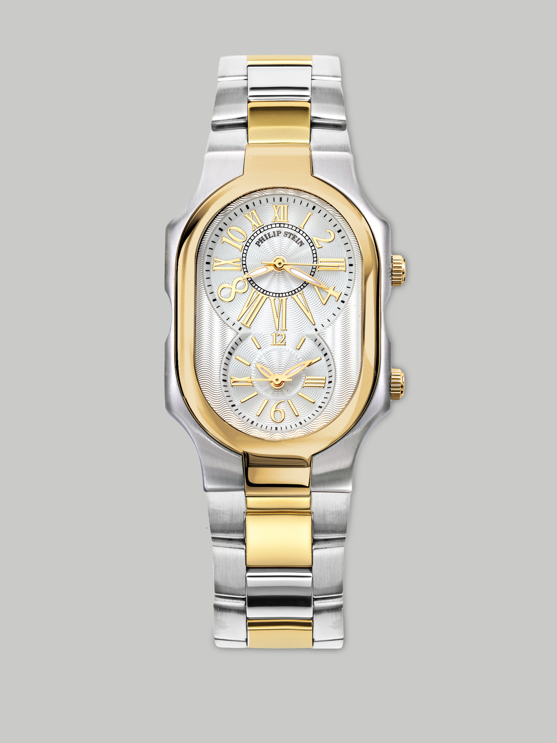 Philip stein Large Signature Twotone Stainless Steel Watch in Metallic