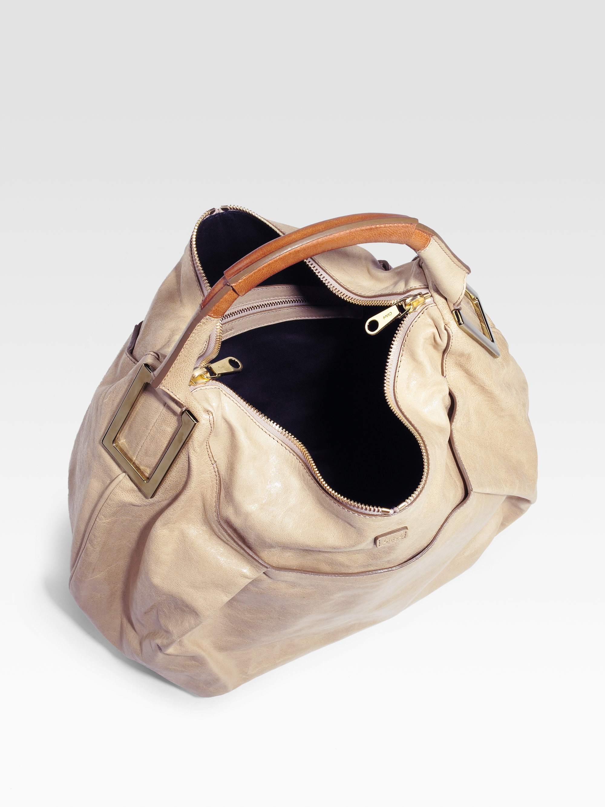 see by chloe bag sale - Chlo Ethel Large Leather Hobo in Beige (brown) | Lyst