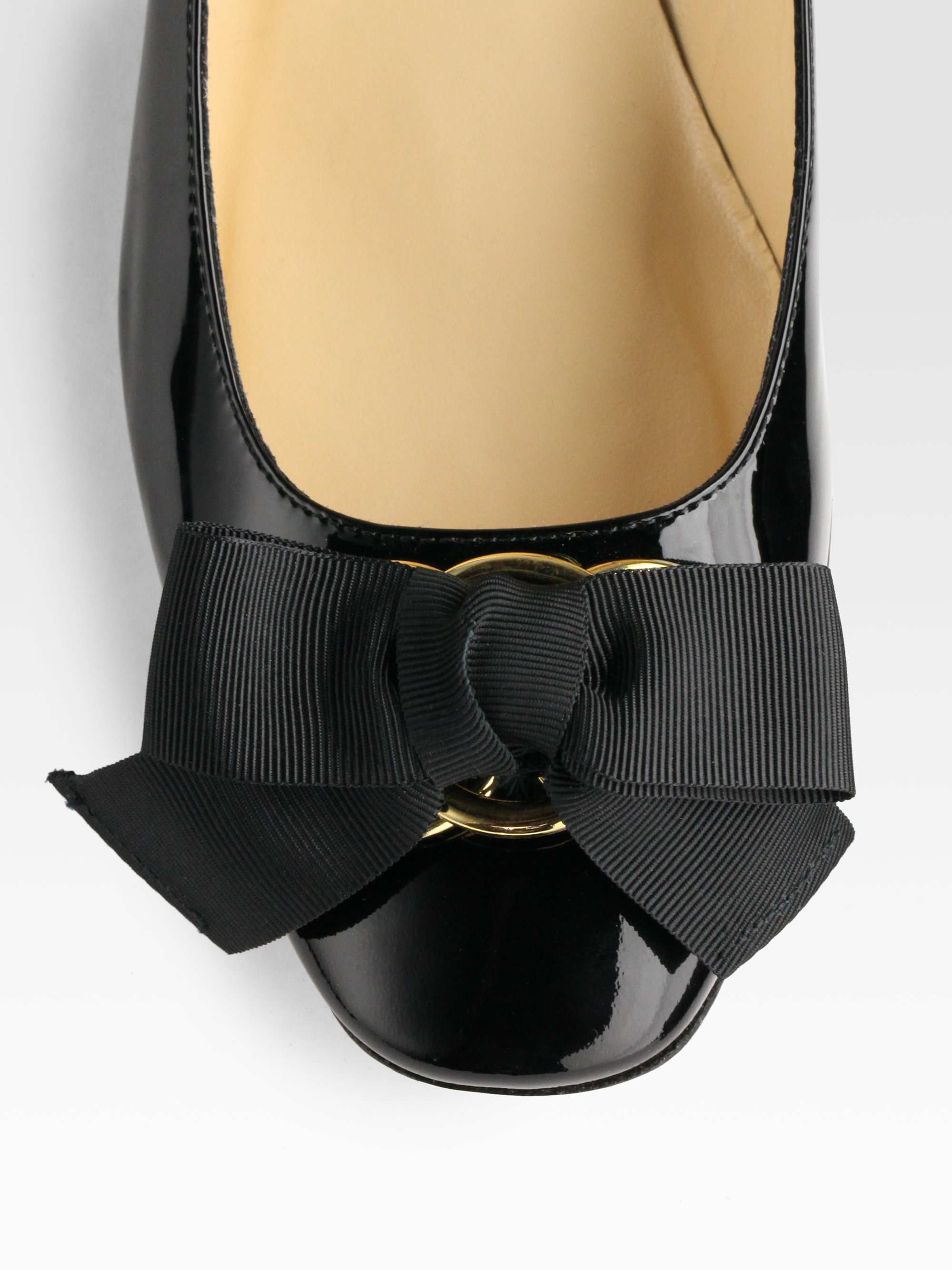 Lyst Kate Spade New York Dale Patent Leather Bow Pumps in Black