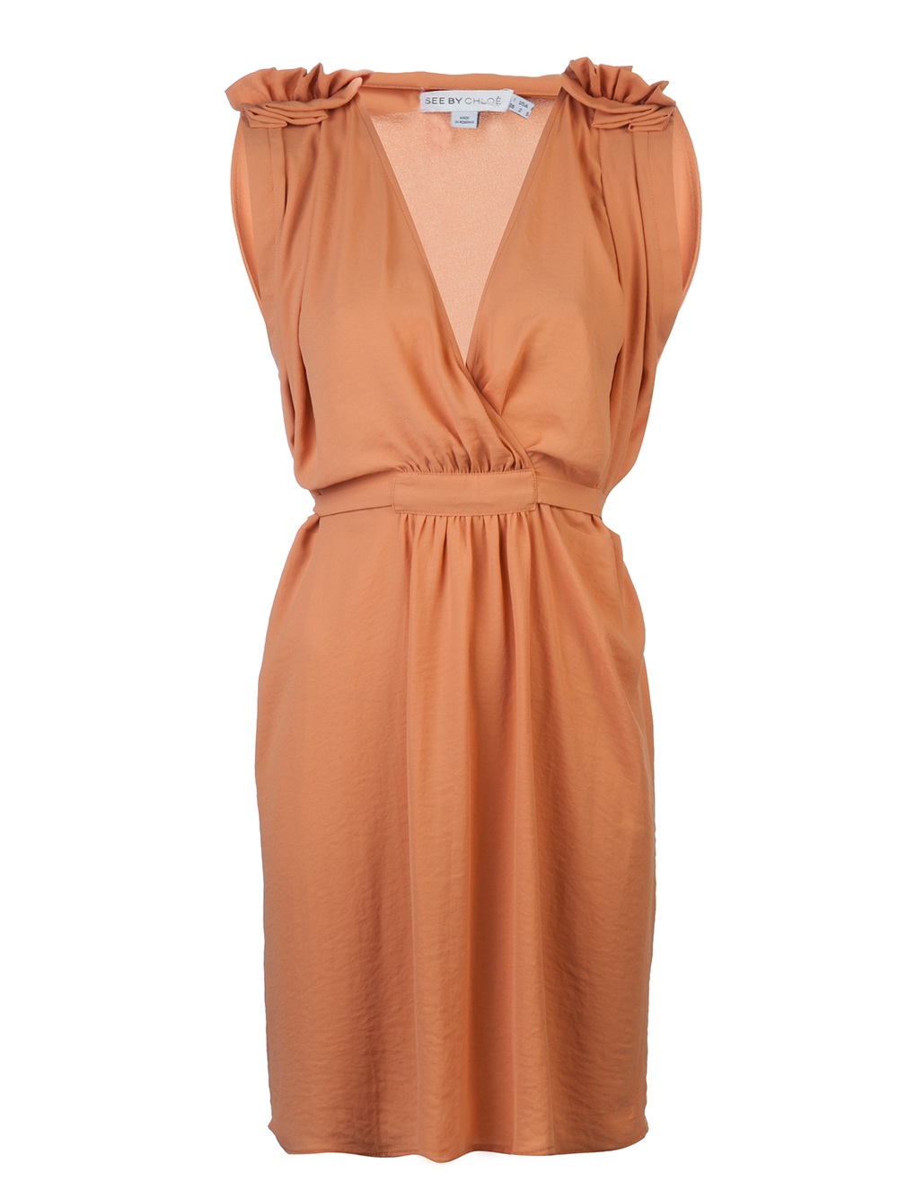 See By Chloé Ruffled Dress in Orange | Lyst