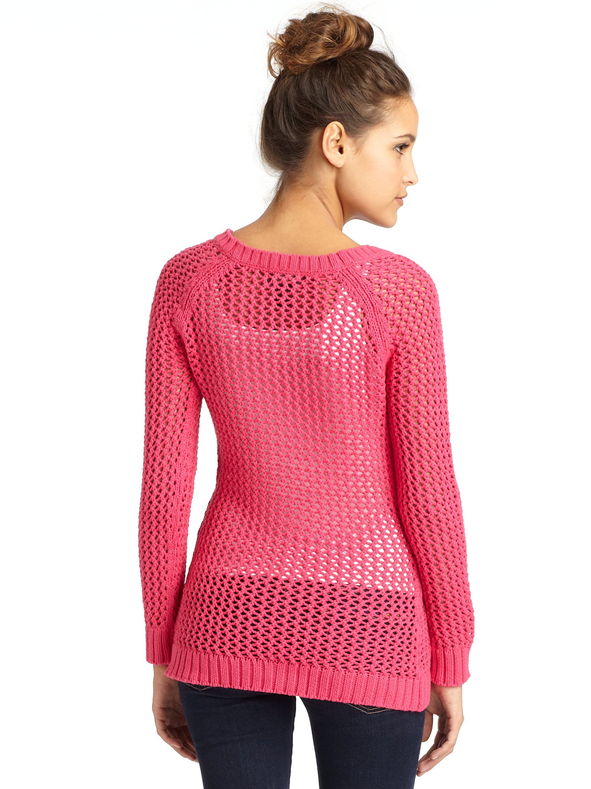 mesh and lace sweater