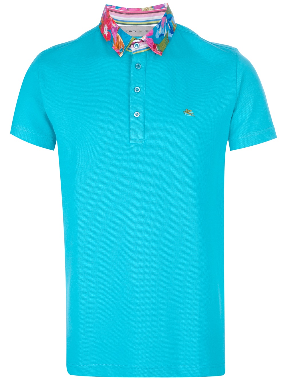 Etro Floral Collar Polo Shirt in Blue for Men (floral) | Lyst