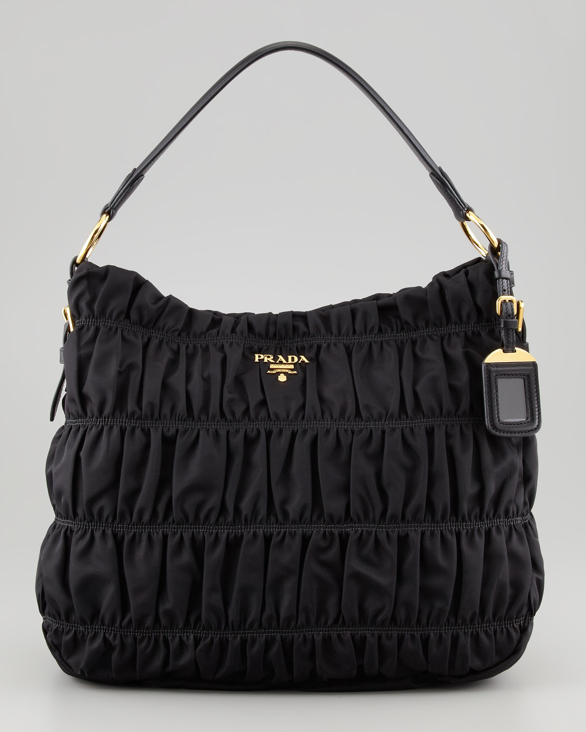 Lyst Prada Nylon Gaufre Large Hobo Bag In Black Gallery