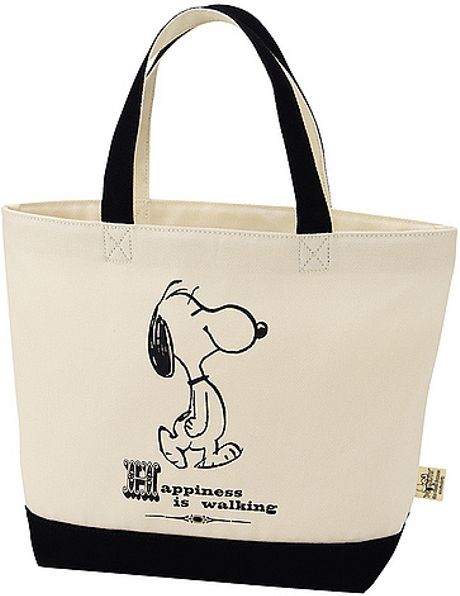 Uniqlo Women Snoopy Canvas Tote Bag in Beige (black) | Lyst