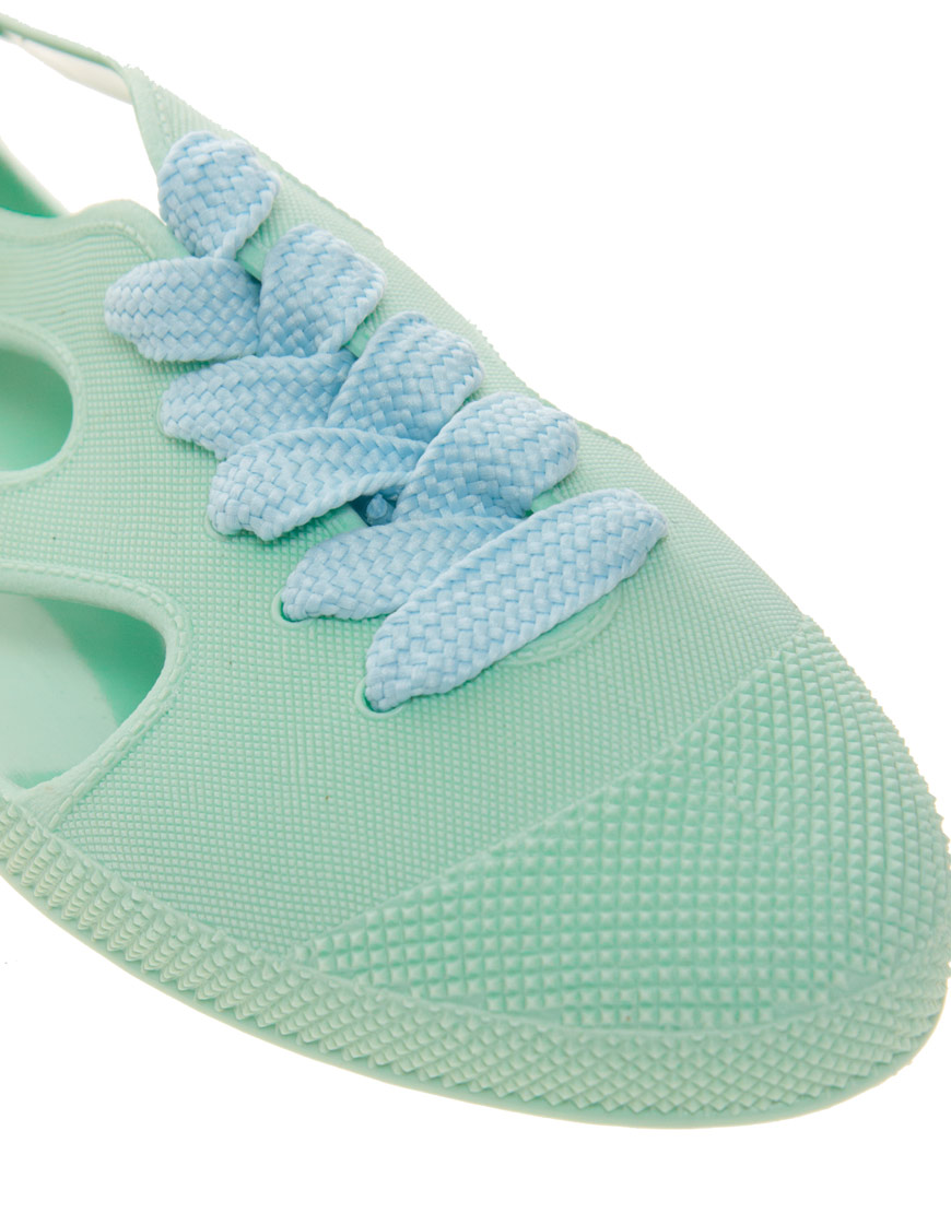 Lyst FTroupe Jelly Bathing Flat Shoes in Green