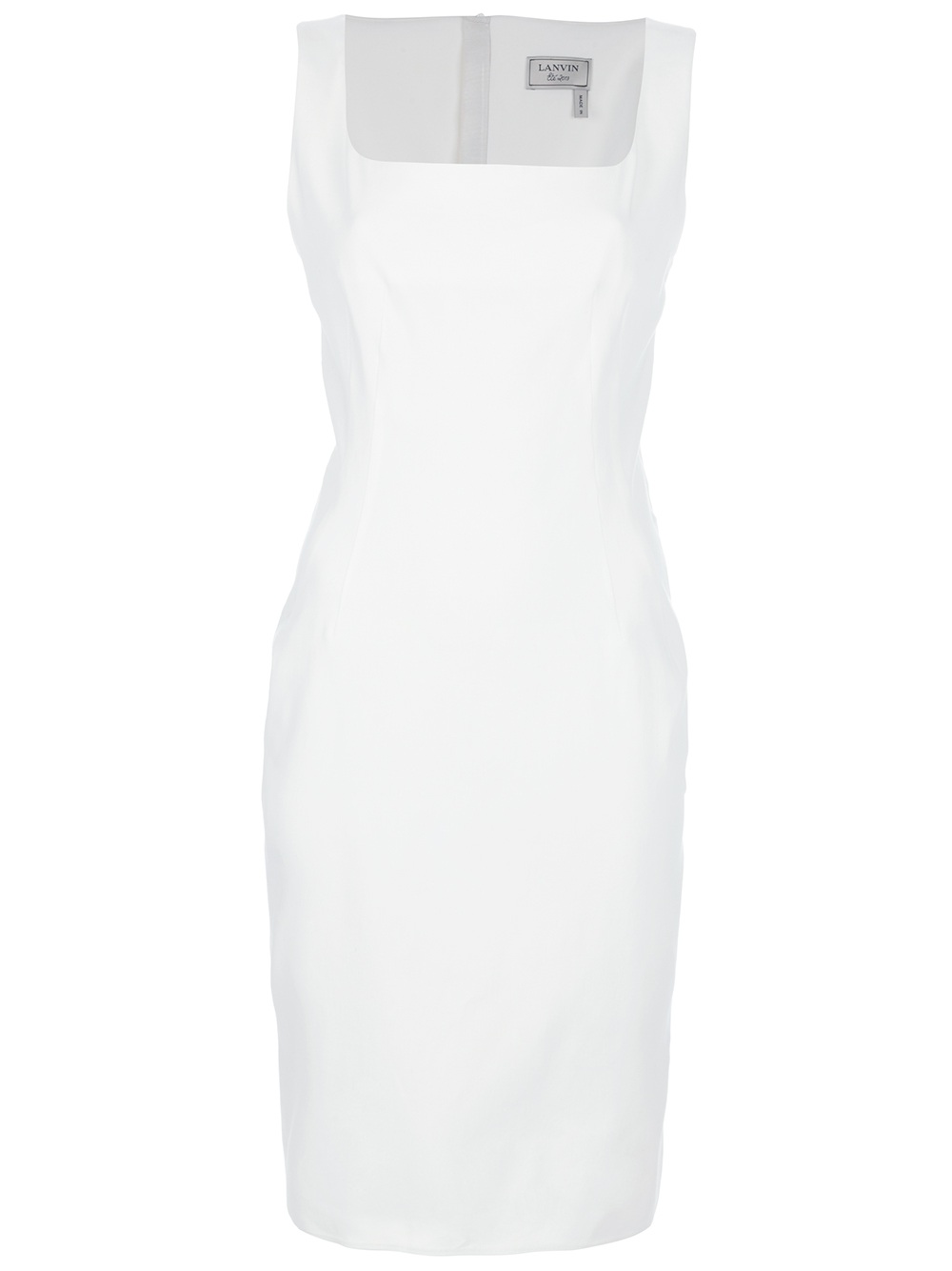 Lanvin Sleeveless Dress in White | Lyst