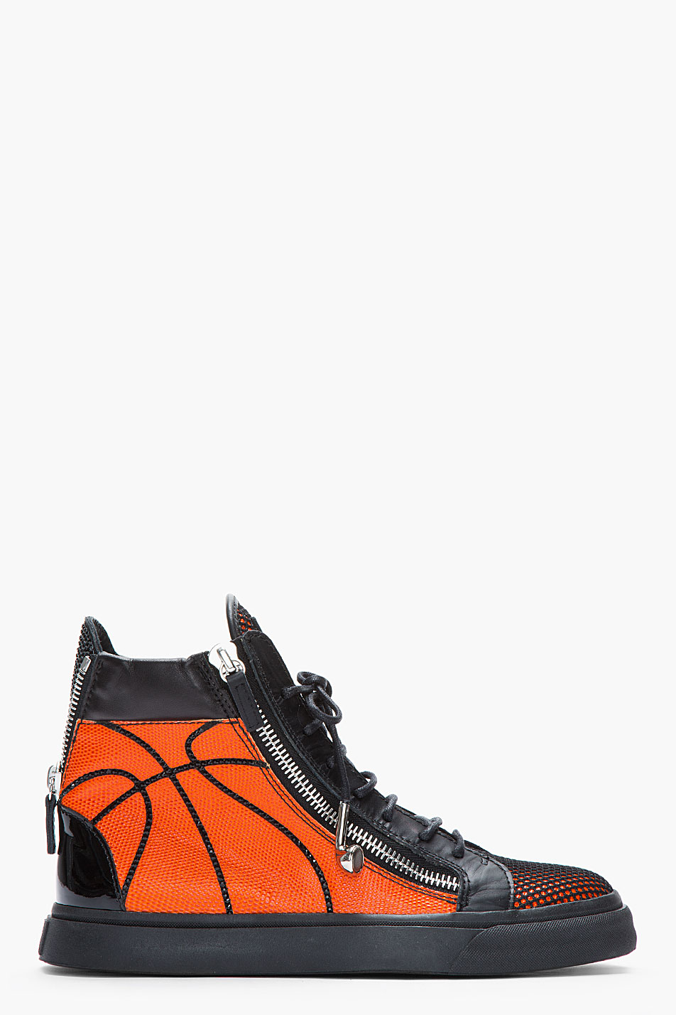 giuseppe zanotti orange sneakers