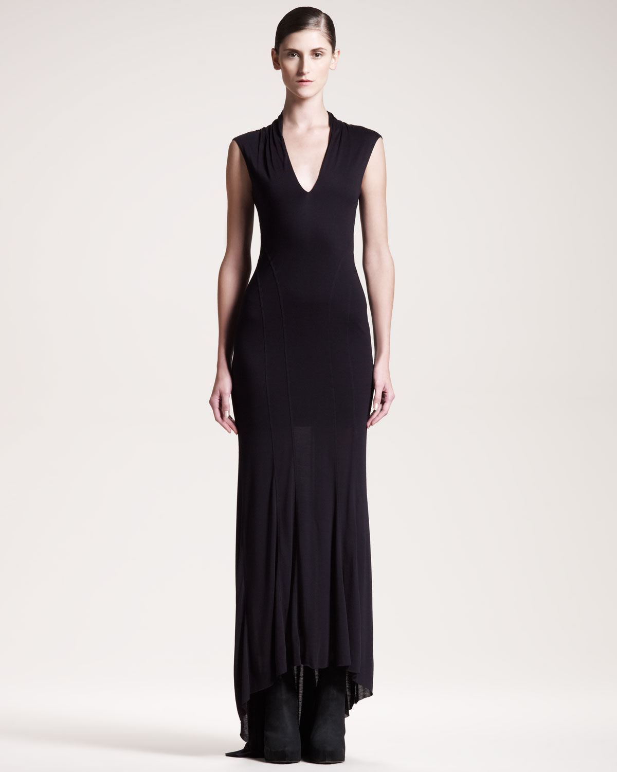 Helmut lang Relaxed Maxi Dress in Black | Lyst
