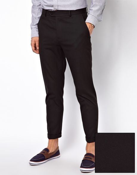 Wesc Asos Skinny Fit Ankle Grazer Pants in Black for Men | Lyst