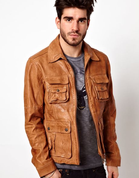 Pepe Heritage Pepe Heritage Leather Jacket Coleman in Brown for Men ...