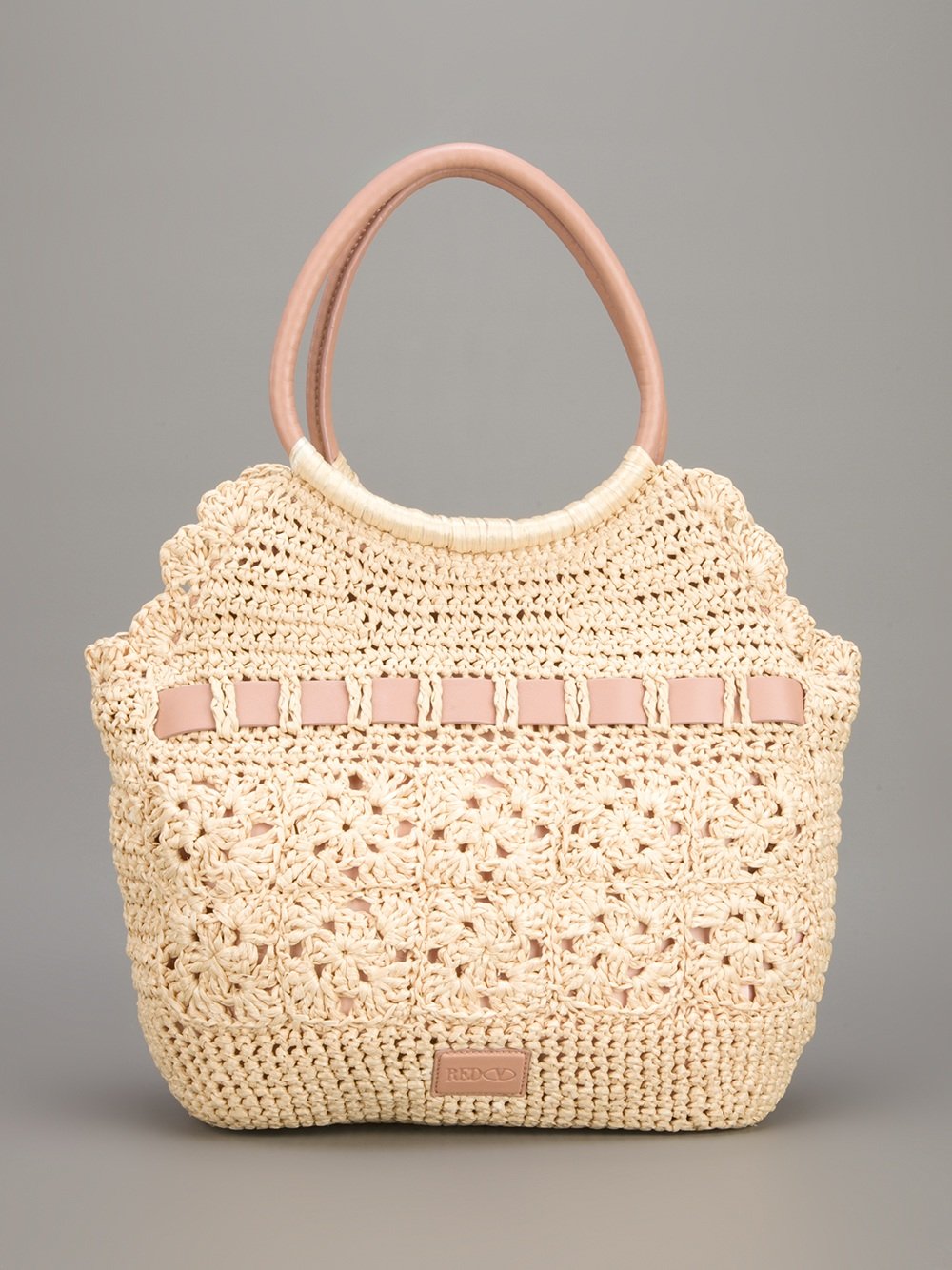 RED Valentino Woven Straw Tote Bag in Natural - Lyst