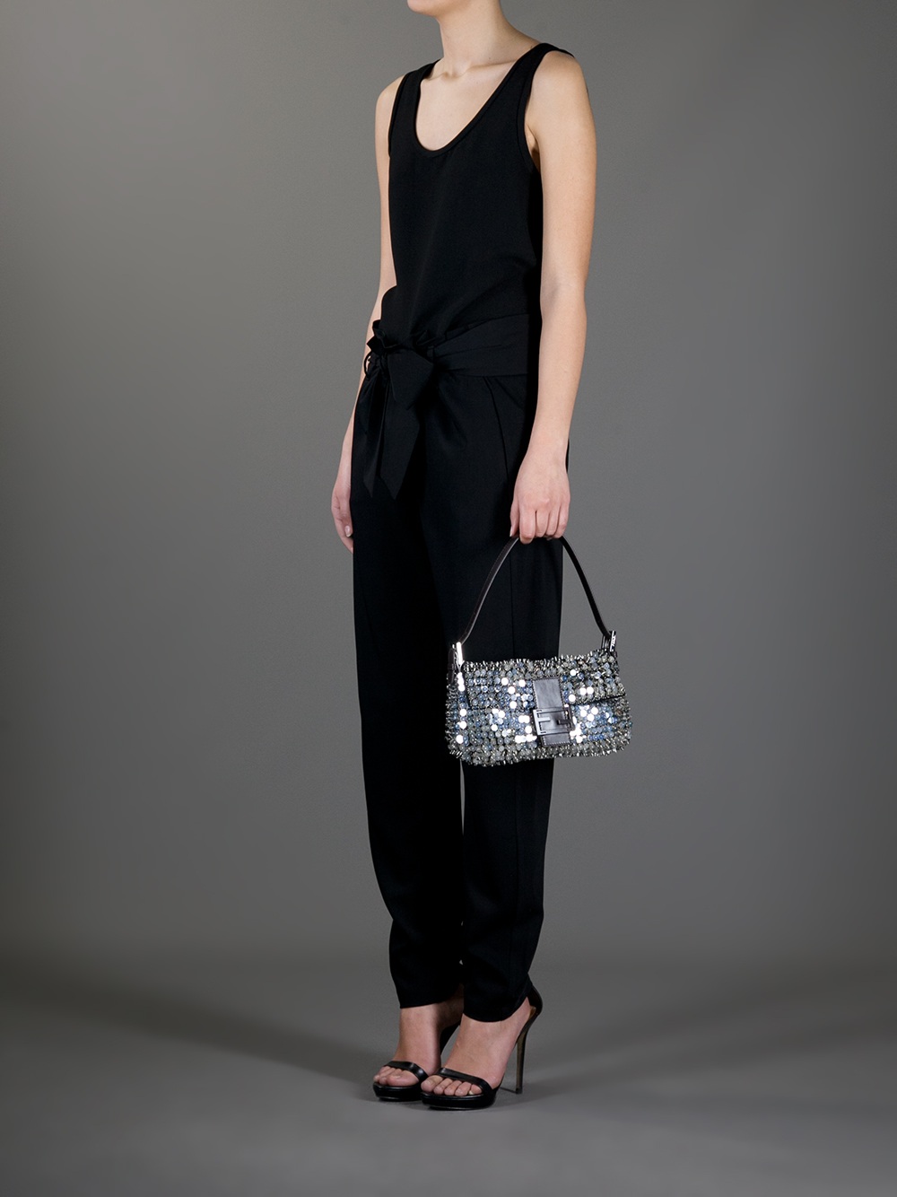 Fendi Sequin Baguette Bag in Metallic | Lyst