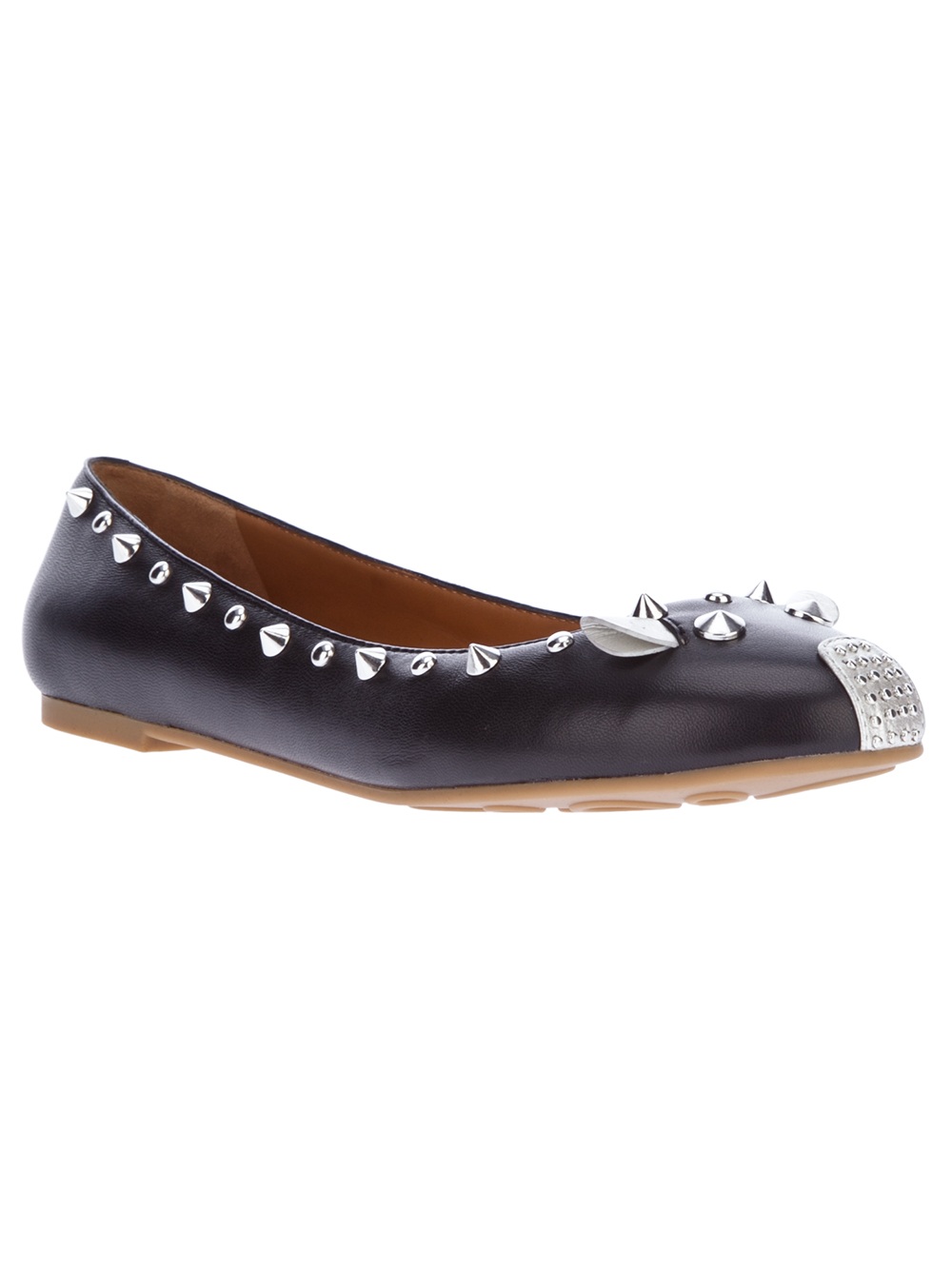 Lyst - Marc By Marc Jacobs Studded Mouse Ballerina Flat in Black
