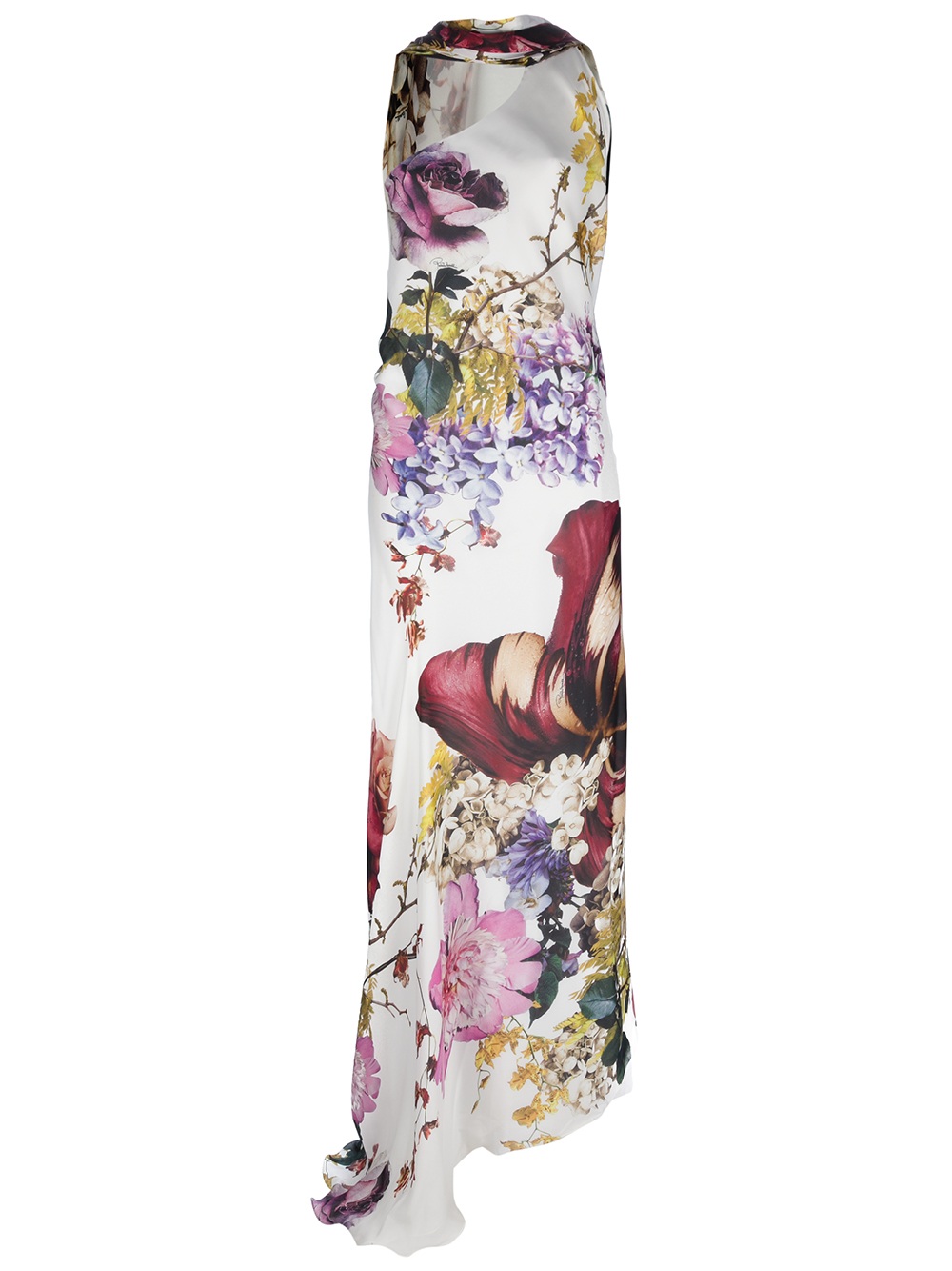 Roberto cavalli One Shoulder Floral Print Dress in Floral | Lyst