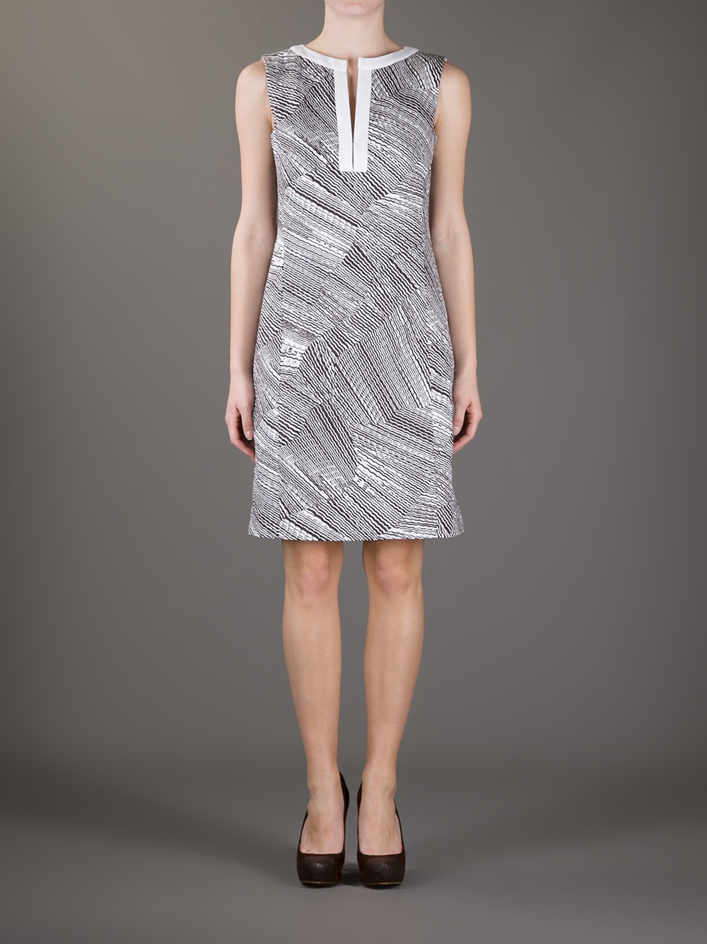 Schumacher Vibration Print Dress in White Lyst
