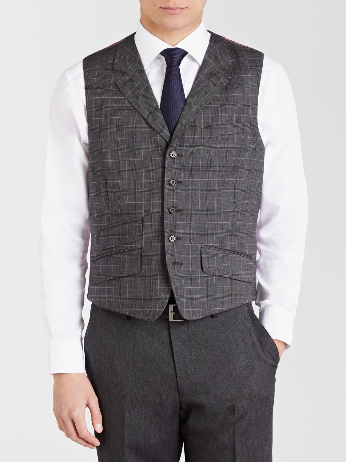 Ted Baker Ted Baker Endurance Ground Suit Waistcoat in Grey (Gray) for ...