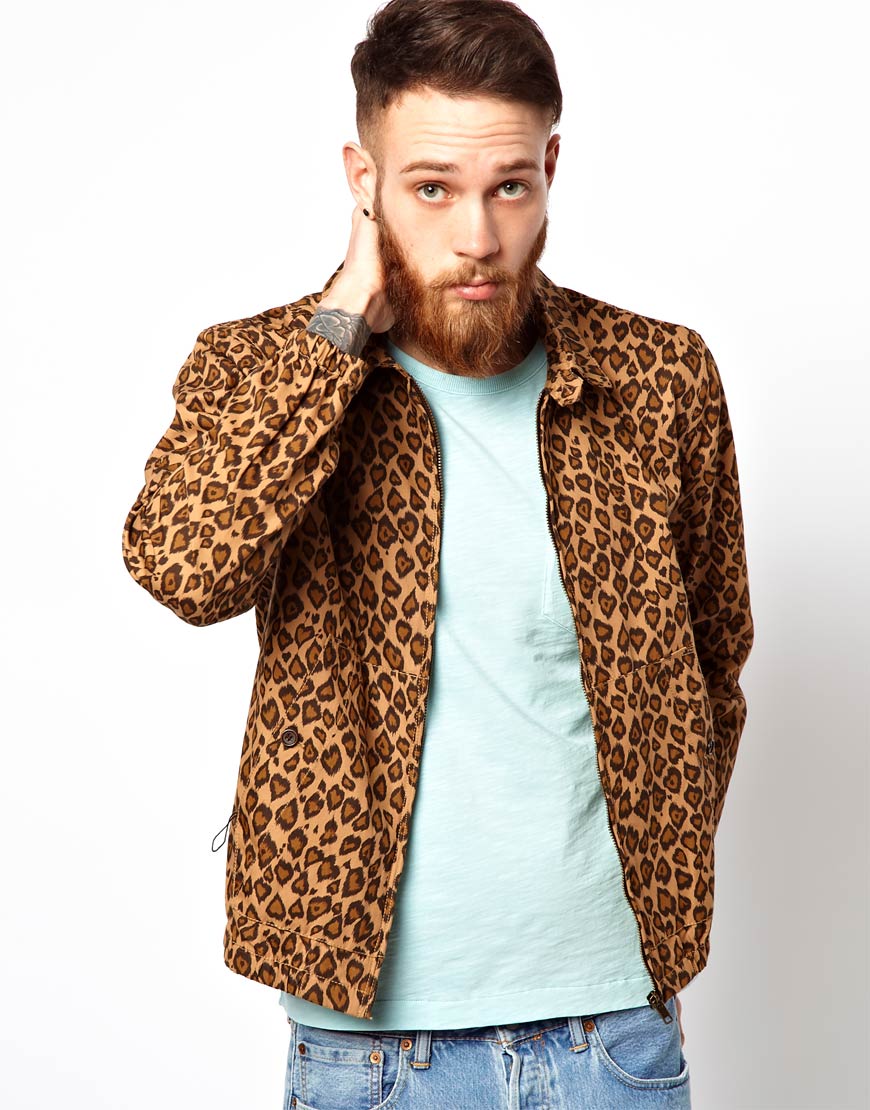 Lyst - Ymc Jacket with Leopard Print in Natural for Men