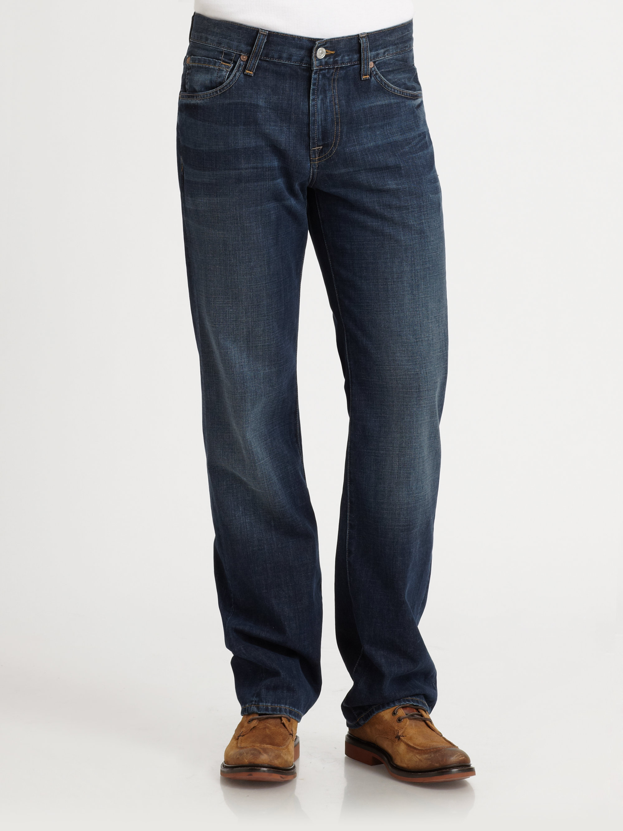 7 For All Mankind Austyn Relaxed Straightleg Jeans in Blue for Men ...