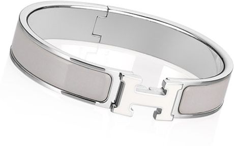 Hermès Clic H Bracelet in White | Lyst
