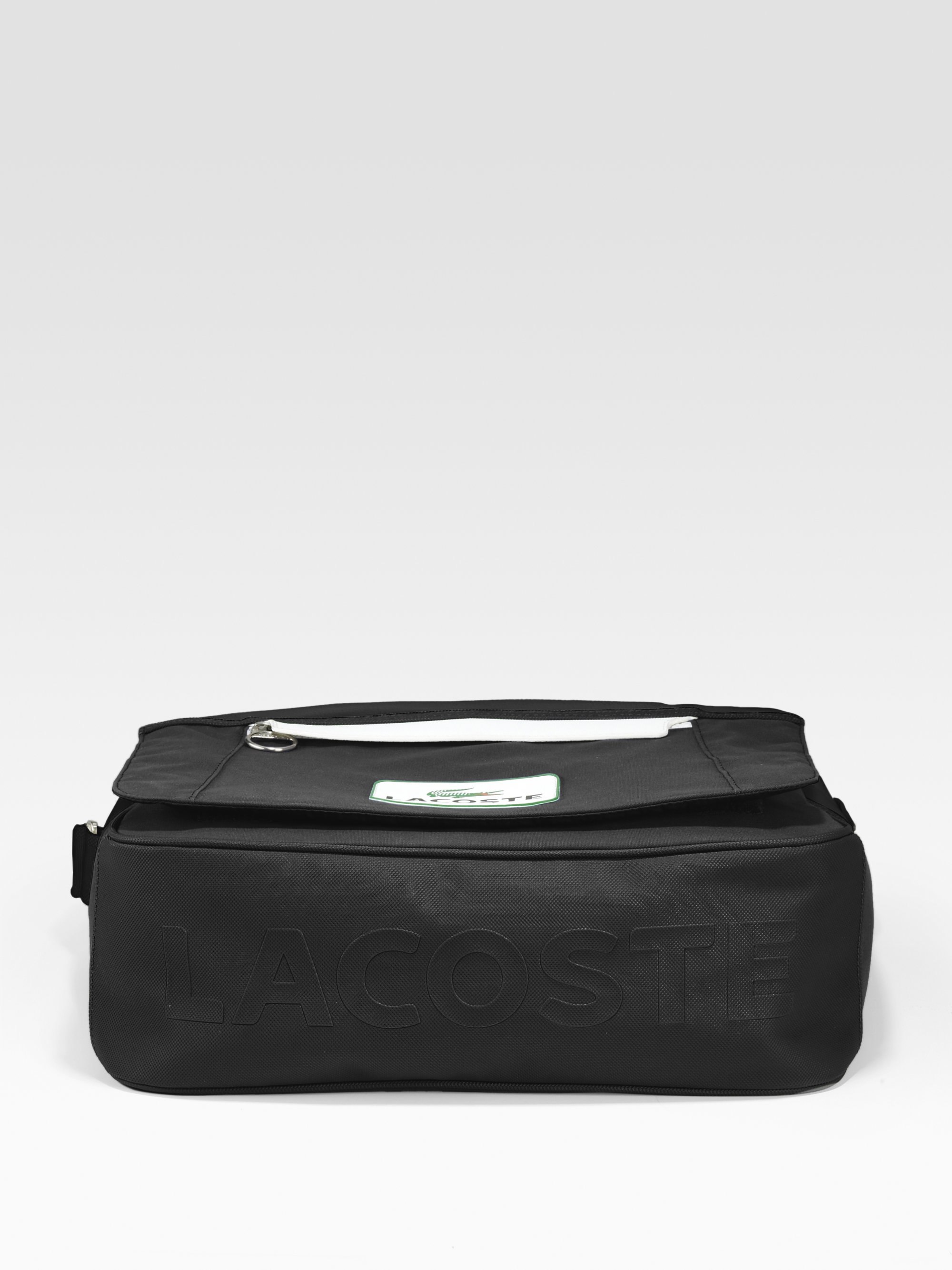 lacoste black messenger bag