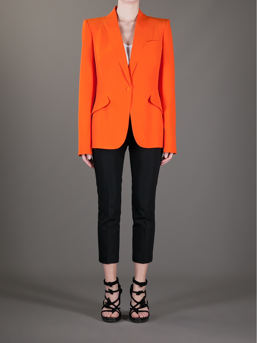 Alexander mcqueen Bright Blazer in Orange Lyst