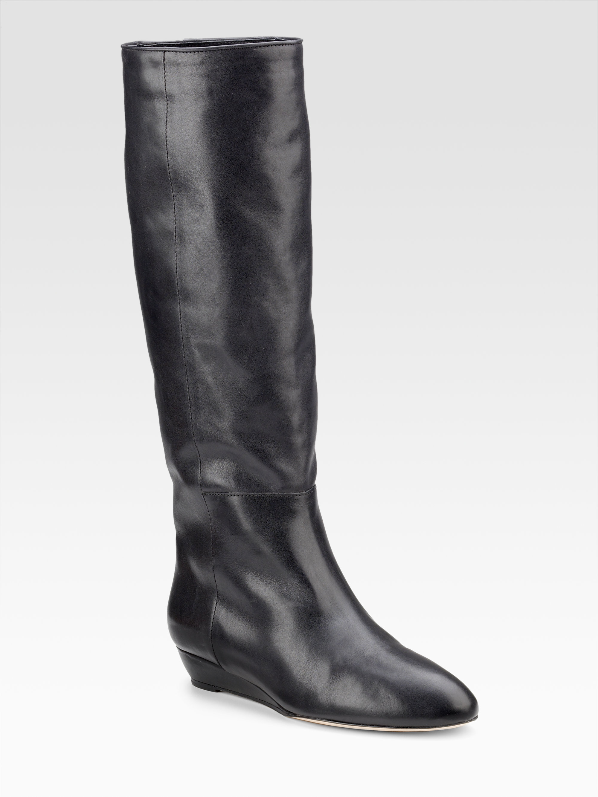 Loeffler Randall Classic Flat Knee-high Boots in Black | Lyst