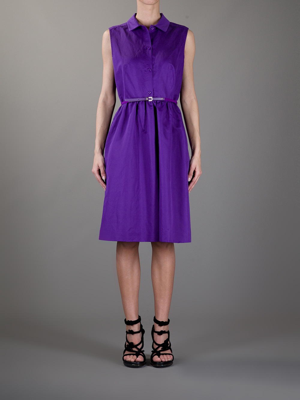 long purple shirt dress