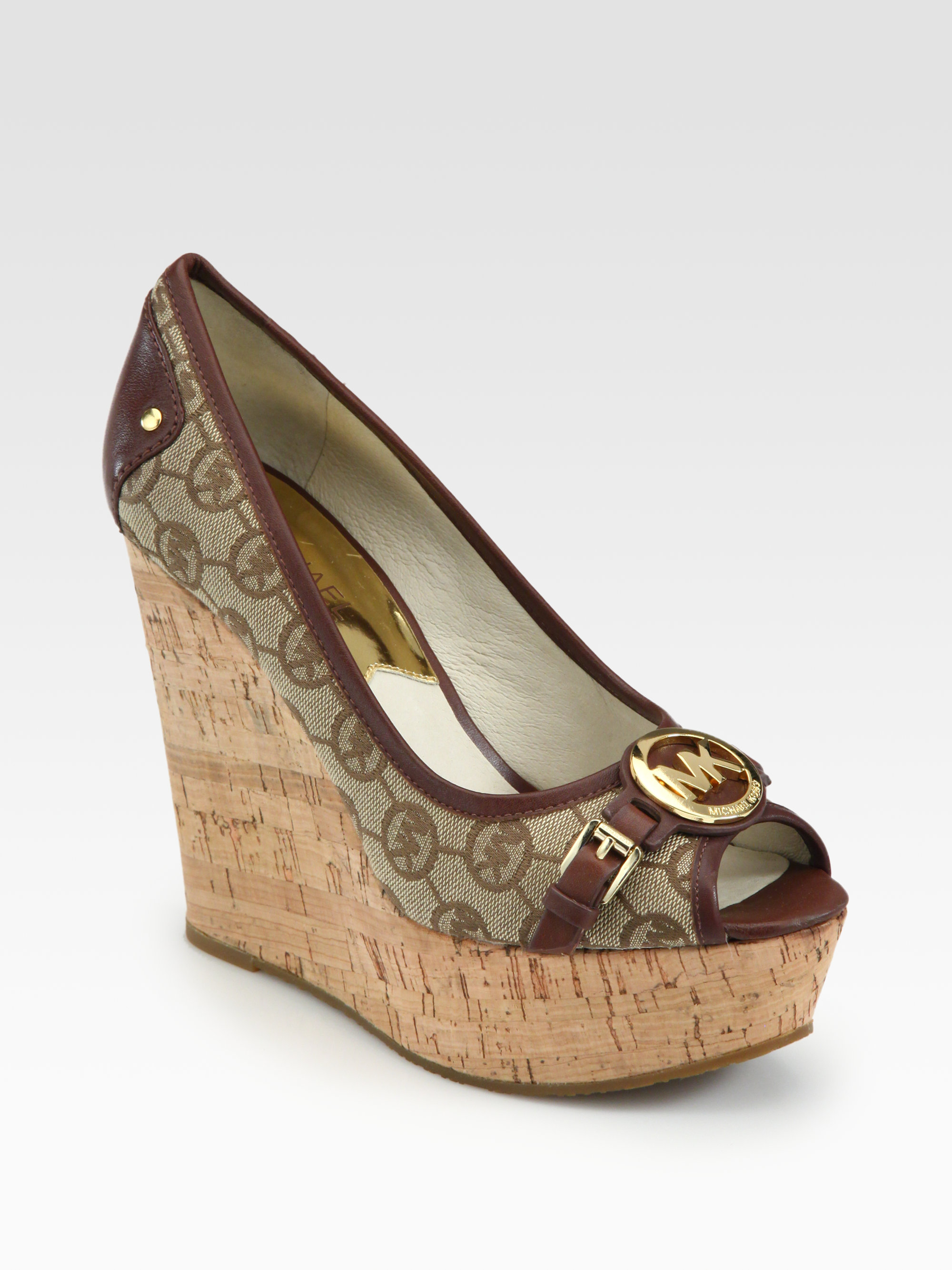 michael kors cork wedges