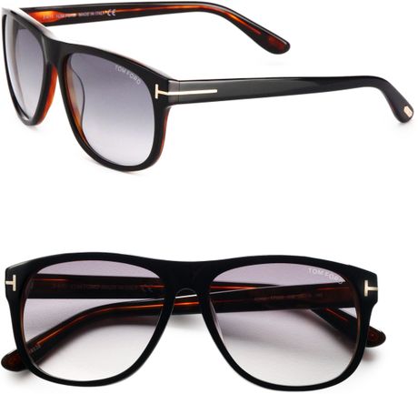 Tom ford black wayfarer-style sunglasses