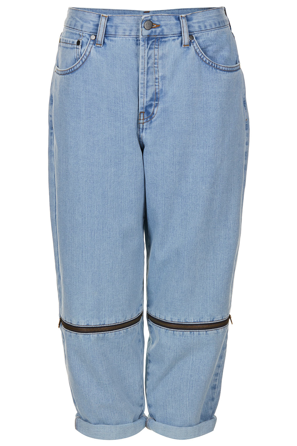 topshop zip jeans