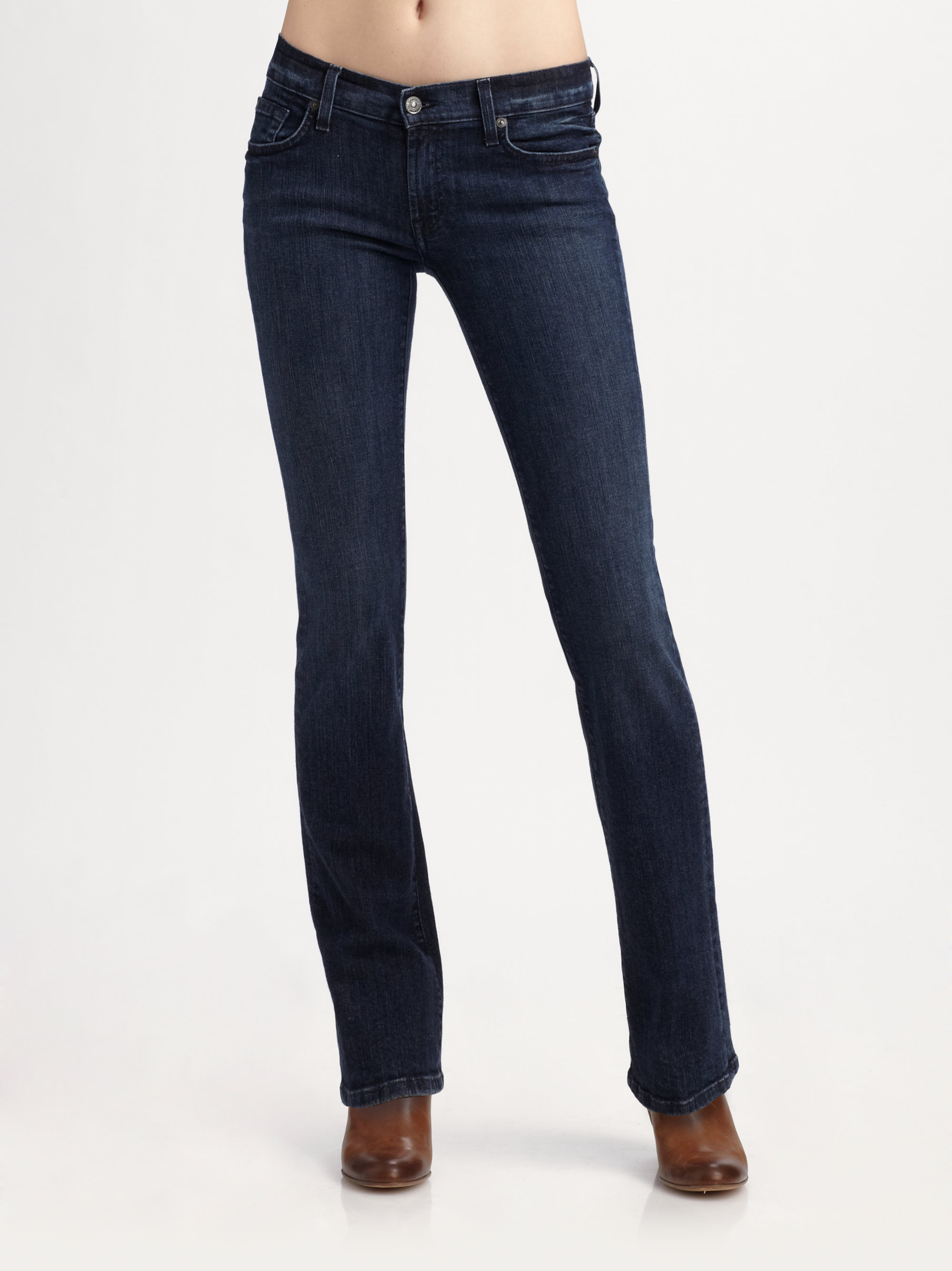 7 for all mankind Lexie Petite Bootcut Jeans in Blue | Lyst