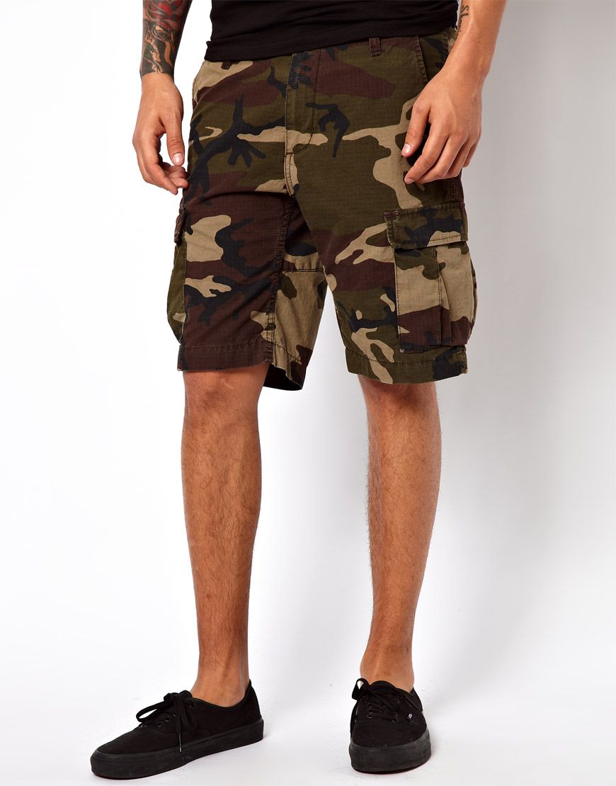 lyst-carhartt-cargo-shorts-slim-aviation-camo-ripstop-in-natural-for-men