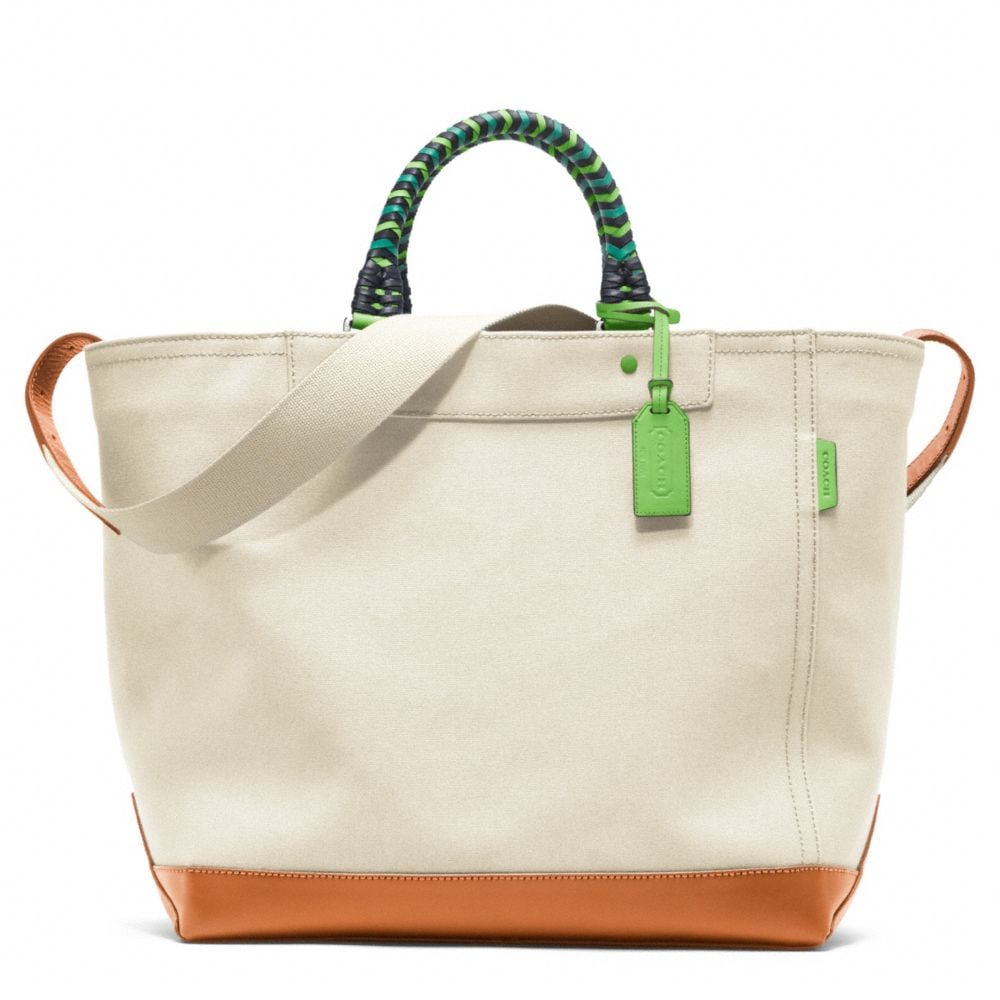 Lyst - COACH Bleecker Beach Canvas Tote in Natural