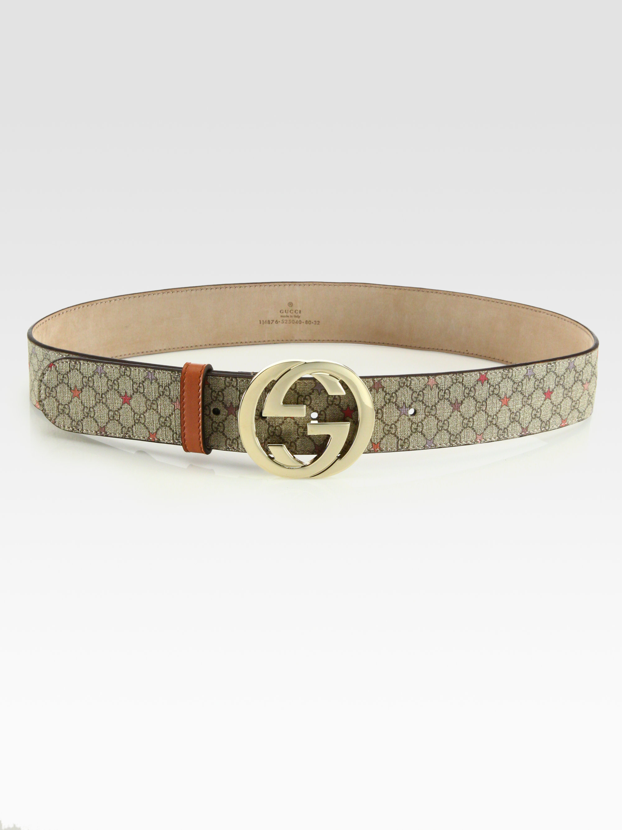 Gucci Interlocking Gg Buckle Belt in Brown for Men | Lyst