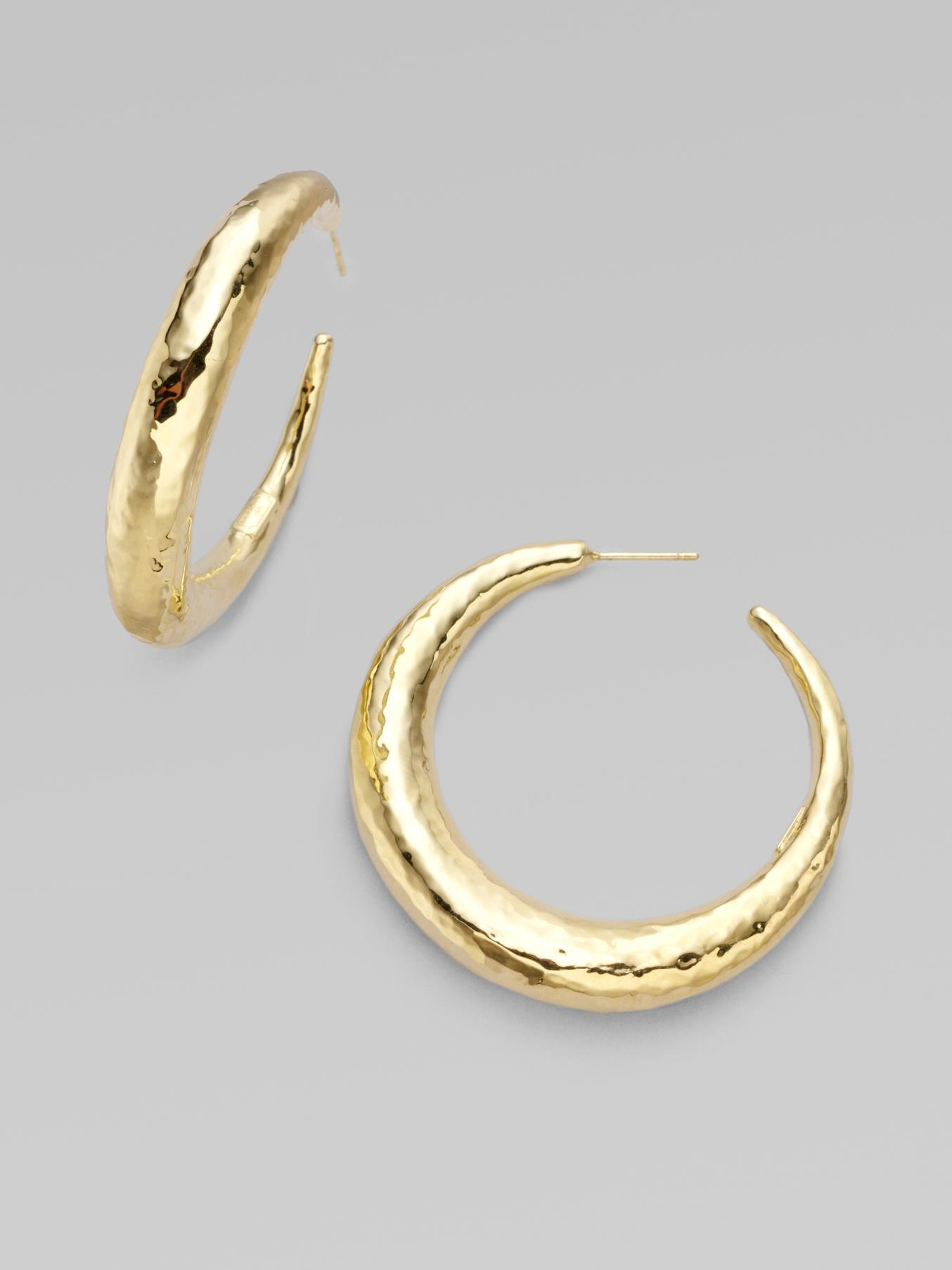 Lyst Ippolita 18k Gold Medium Chunky Hoop Earrings In Metallic Gallery