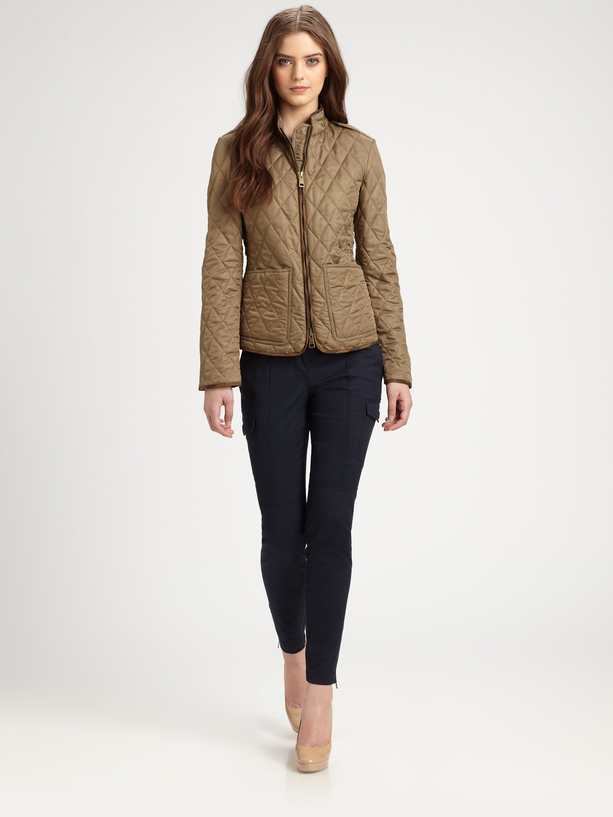 Lyst - Burberry Brit Edgefield Quilted Jacket in Brown