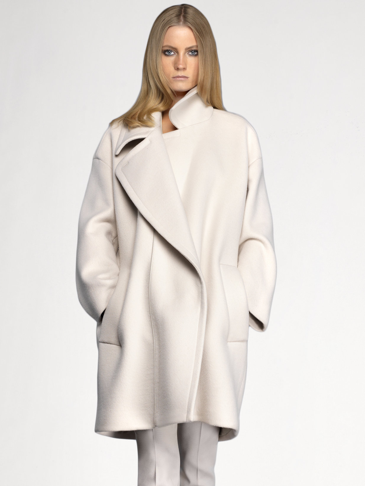 Gucci Cocoon Coat in Pale Camel (White) - Lyst