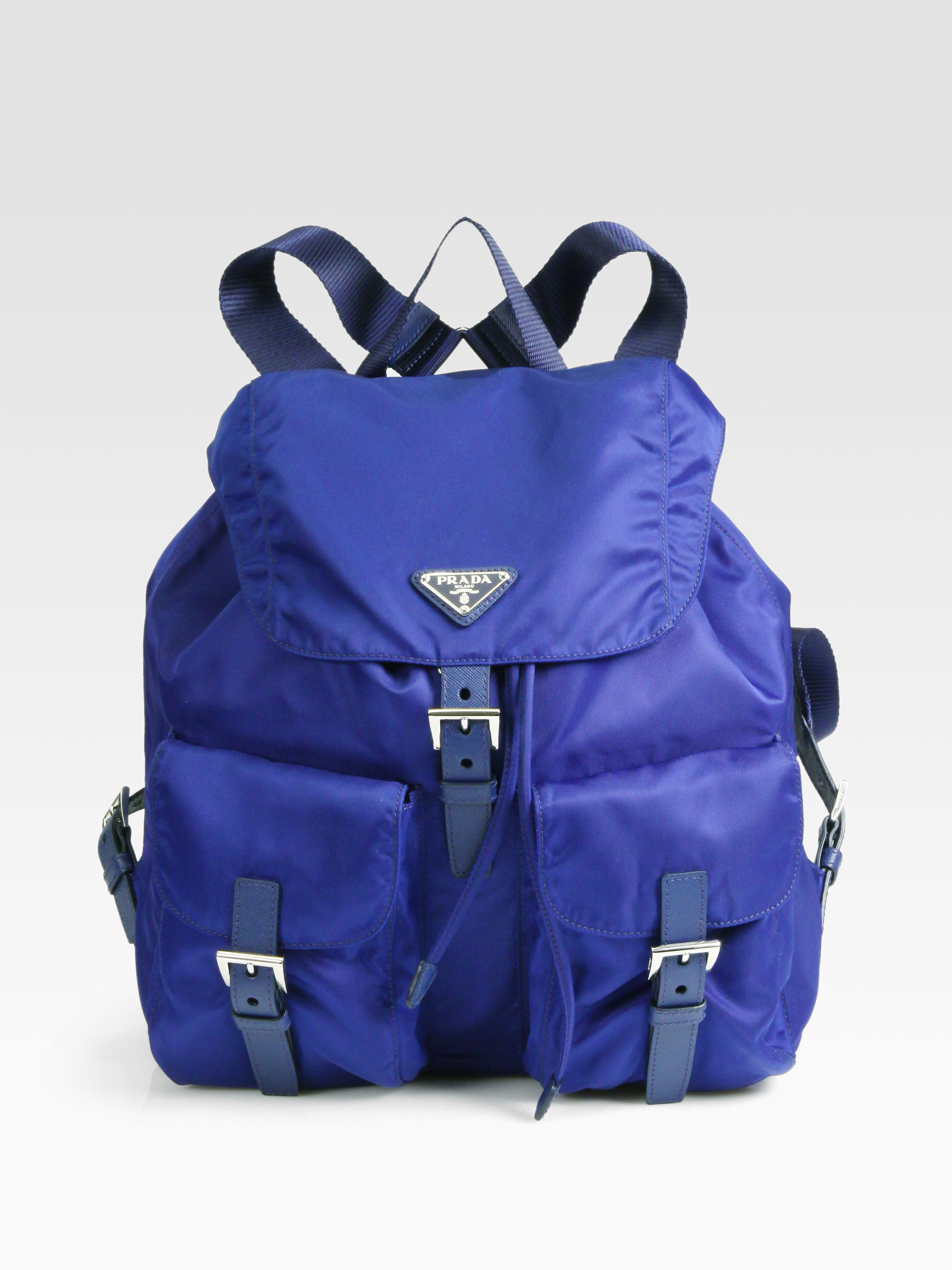 Prada Vela Backpack in Blue (bluette-blue) | Lyst  