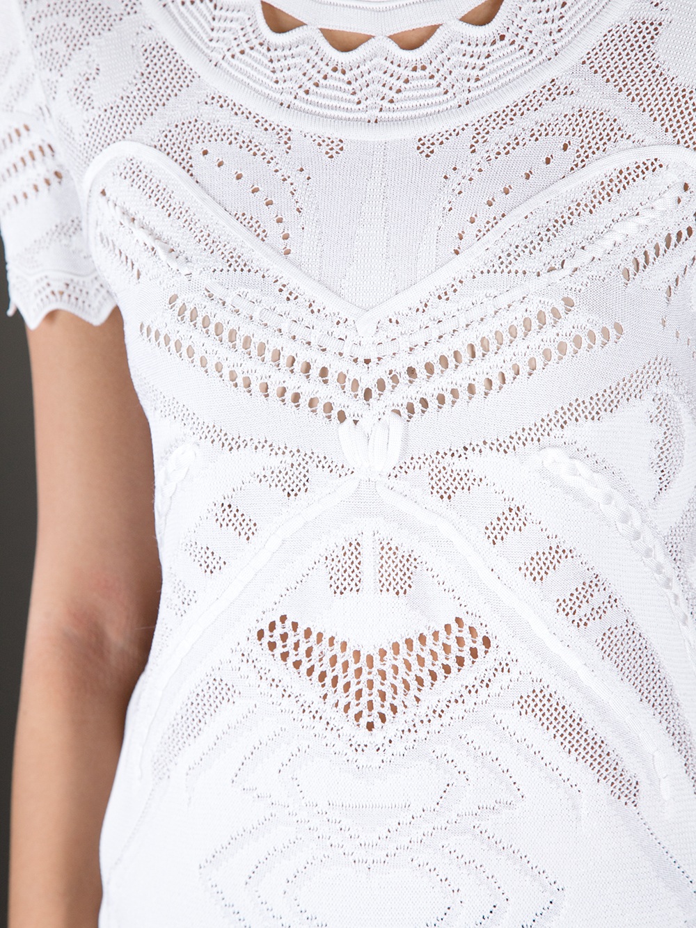 Lyst - Roberto cavalli Crochet Top in White