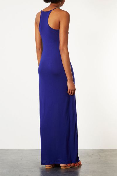 Topshop Strappy Cami Maxi Dress in Blue (indigo) | Lyst