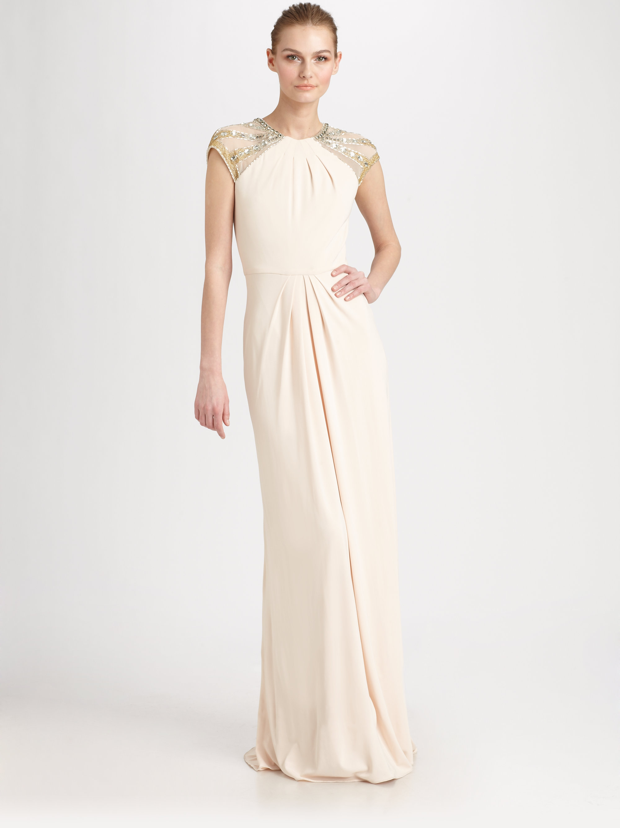 Beaded Cap Sleeve Dress