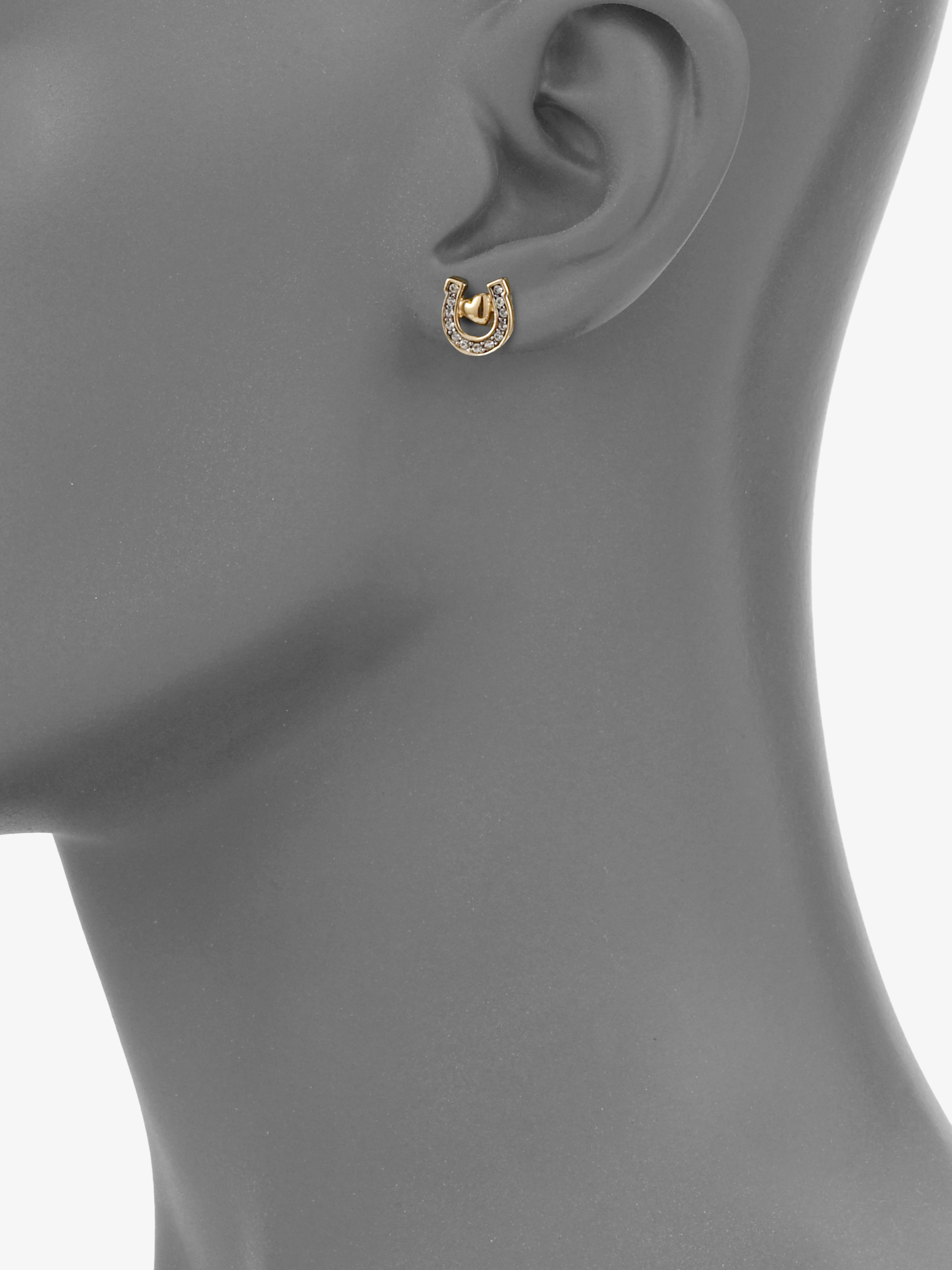 Lyst Juicy Couture Horseshoe Earrings In Metallic Gallery