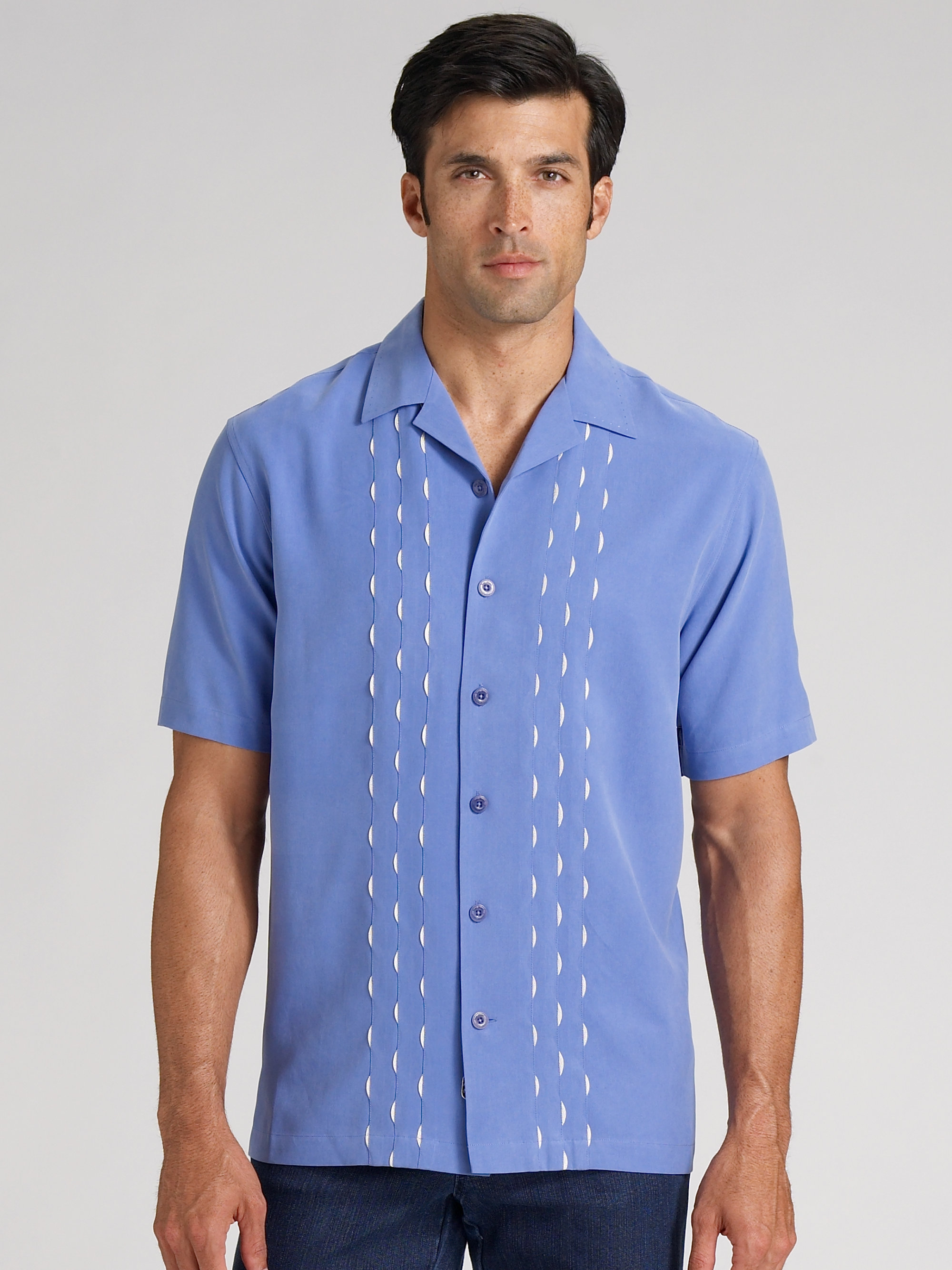 Lyst - Nat nast Shameful Silk Shirt in Blue for Men