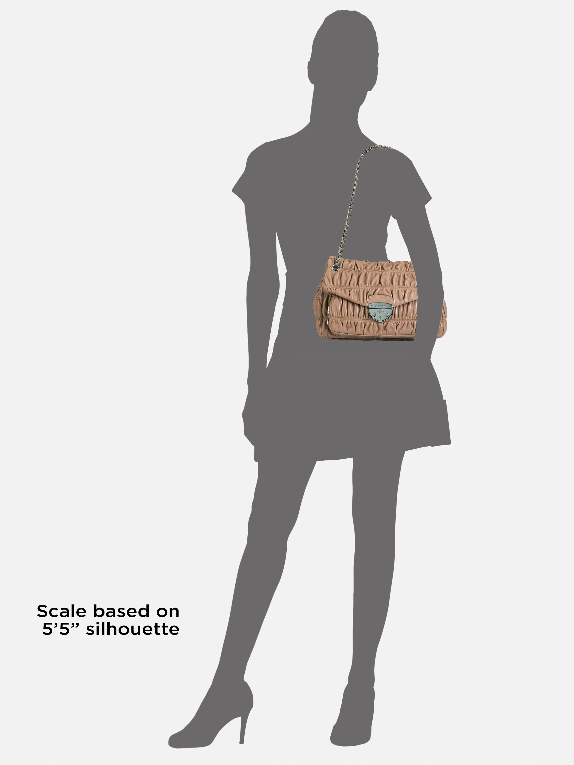 Prada Nappa Gaufre Shoulder Bag in Beige (black) | Lyst