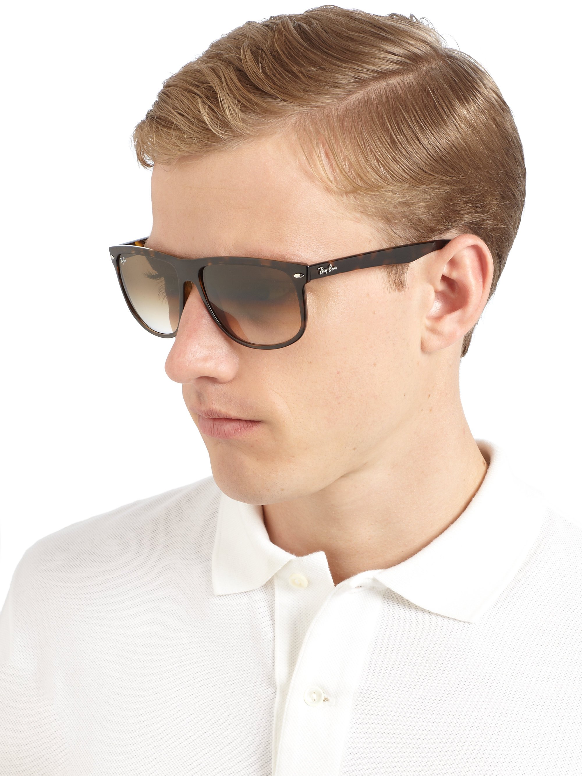 Ray-Ban Rb4147 60mm Flat-top Boyfriend Wayfarer Sunglasses in Brown for ...