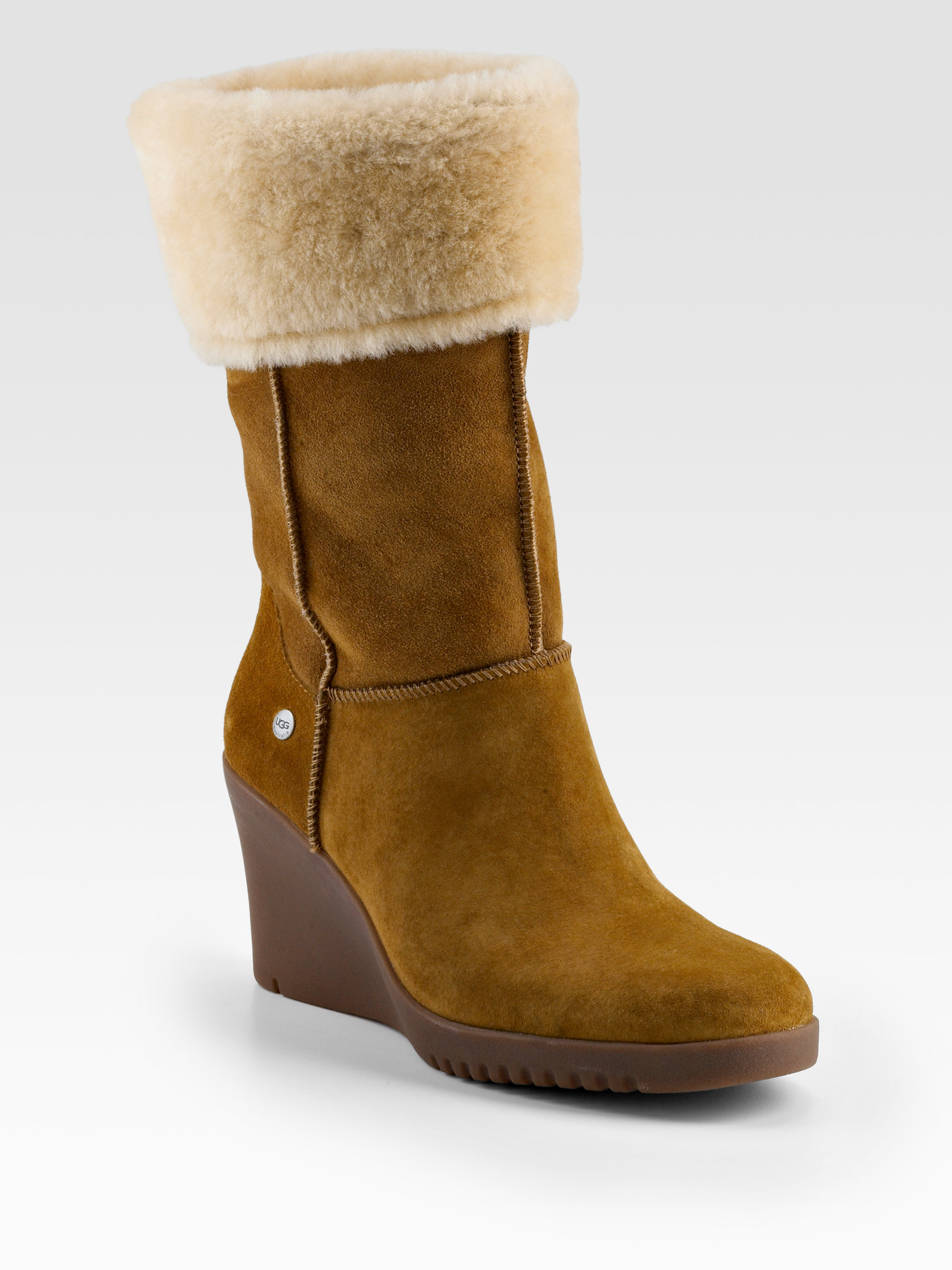 ugg shearling wedge boots ugg shearling wedge boots