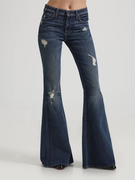 7 For All Mankind Organic Stretch Bell Bottom Jeans in Blue (vintage ...