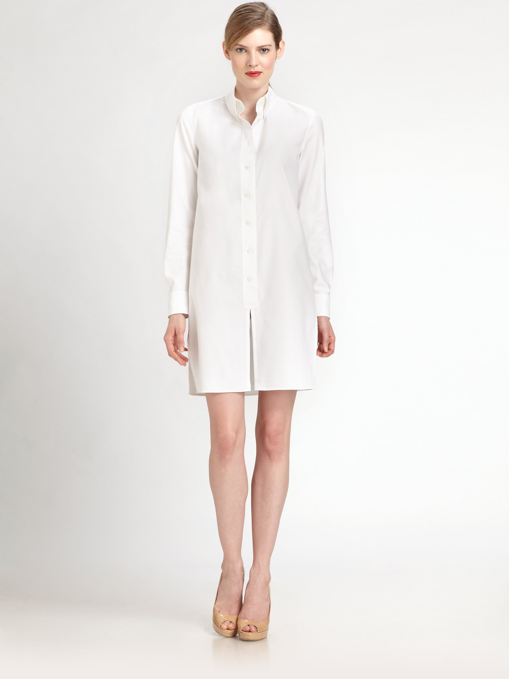 white tunic dress