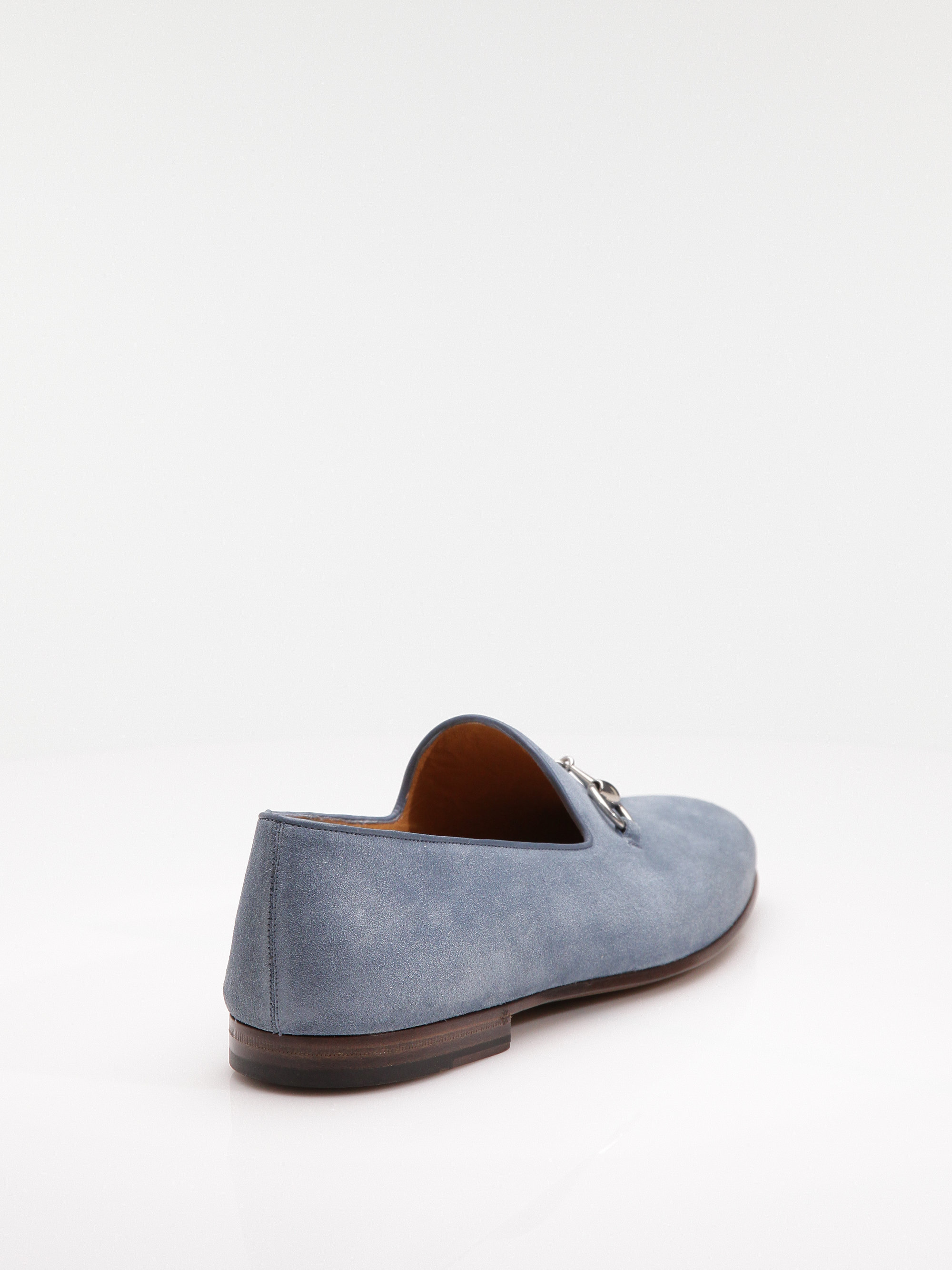 gucci blue leather loafers